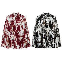 Fashion Personalized Ink Tie-dye Loose Shirt Men