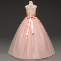 Big Children's Lace Wedding Dress Long Puffy