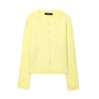 European And American Style Women's French Cream Yellow Sweater