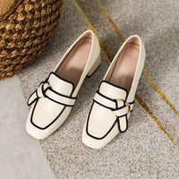 Womens Slip-On Loafers In Soft Leather With A Bow Design