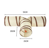 Y-shaped Foldable Cat Tunnel Fabric Pet Cat Toy Drill Hole Funny Cat Pet Nest