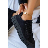 Round Toe Deep Mouth Canvas Platform Flat Heel Comfortable Men's And Women's Casual Shoes