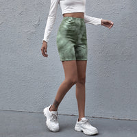 Green Tie-dye Versatile Women's Five-point Casual Shorts