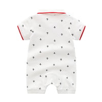 Children's New Handsome Short-sleeved Cotton Rompers