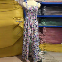 Stylish Strappy Printed Pocket Loose Jumpsuit