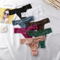 European And American Peach Hip Sexy Lace Panties For Women Cross Hollow Lace Thong Ice Silk Seamless Sports Large Size T