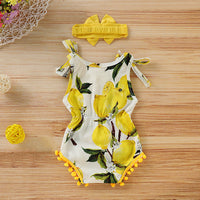Sling Lemon Printing Triangle Rompers Suit