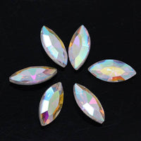 Horse Eye Crystal Pointed Glass Silver Bottom Loose Diamond