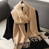 Solid Color Maillard Scarf Cashmere-like Women Warm Shawl