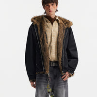 Fur-collar Cotton Jacket For Autumn And Winter Thickened Warm Coat