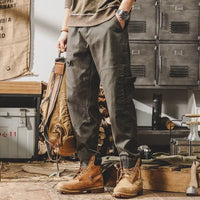 Mens Retro Loose-fit Casual Athletic Pants