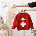 Girls' Knitted Thickened Integral Velvet Sweater