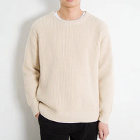 Wool Sweater Foreign Trade Gray Black Round Neck Loose Pullover Knitwear Unisex