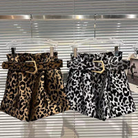 Fashion Leopard Print Suit Hot Pants