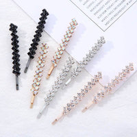 Diamond Claw Chain Hair Clip Bar Shaped Clip Wedding Hairware