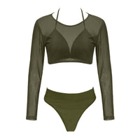 New European And American Split Swimsuit Mesh Bikini
