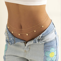 Popular Ornament Simple Transparent Rhinestone Waist Chain