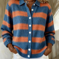 Women's Blouse With A Turn-down Collar And Cardigan-style Top