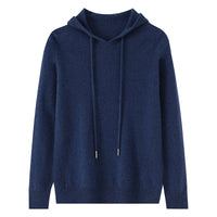 Mens Relaxed-fit Hooded Sweatshirt With Long Sleeves For Casual Wear