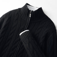 New Twist Zipper Knitted Coat For Men