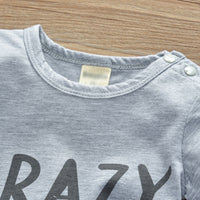 Monogrammed Cotton Short-sleeved Full-body Hacihah Style