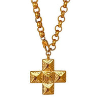 Titanium Steel Clavicle Chain 18K Gold Plated Cross