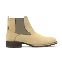 Embroidered Slip-on Chelsea Boots Men's Martin Boots