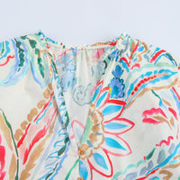 Women's Fashion Casual Loose Printed Poplin Shirt