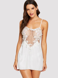 Lace See-through Nightdress Best-selling High-stretch Silk Lingerie Camisole For Women