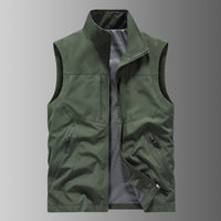 Men's Casual Stand Collar Printed Vest