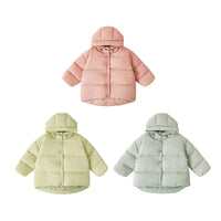 Girls' Hooded Down Jacket Western Style Cute