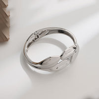 Versatile Light-luxury Punk-style Open Bangle With A Wide Design