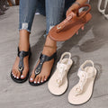 Summer New Foreign Trade Plus Size Flip-Toe Comfortable Outdoor Elastic Strap Sandals