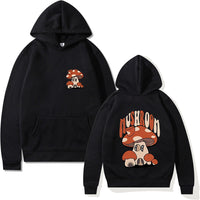 Printed Mushroom Top Men's And Women's Casual Loose-fitting Hoodie Sweater