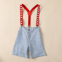 Children's Shirt Bow Tie Suspender Pants Suit