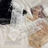 Women's Japanese Sexy Lace Ruffles Thin Seamless Underwear