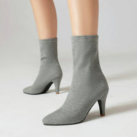 Pointed-toe Stylish Stiletto Heels With A Sophisticated Boot Design For Women