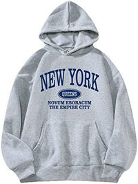 Women's Letter Pattern Hoodie Pullover Sweater