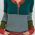 Autumn New Striped Color Matching Sweater Women's Casual Sweater