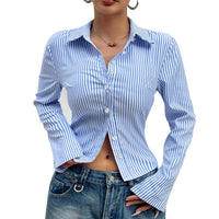 Elegant Figure-flattering Blouse Cardigan Shirt