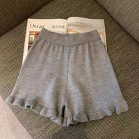 Knitted Elastic High-waist Casual Pants