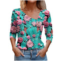 Cactus Large Flower Printed Shirt