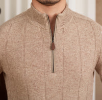 Warm Stand-up Collar Slim-fit Long-sleeved Sweater Retro Easy Matching