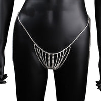 Ornament Rhinestone T-back Female Body