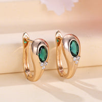 Emerald-cut Diamond With White Diamond Ear Clips