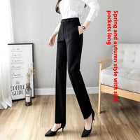 Female Office Worker Straight Workplace Suit Pant