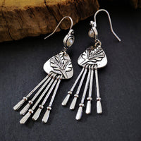 Popular Inlaid Pearl Tassel Earrings