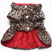 Pet Clothes Leopard Print Double-sided Dress