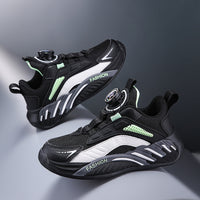 New Autumn Non-Slip Soft-Soled Running Sneakers With Rotating Buckles For Older And Teenage Kids