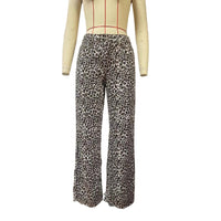 Women's Loose Leopard Print Jeans